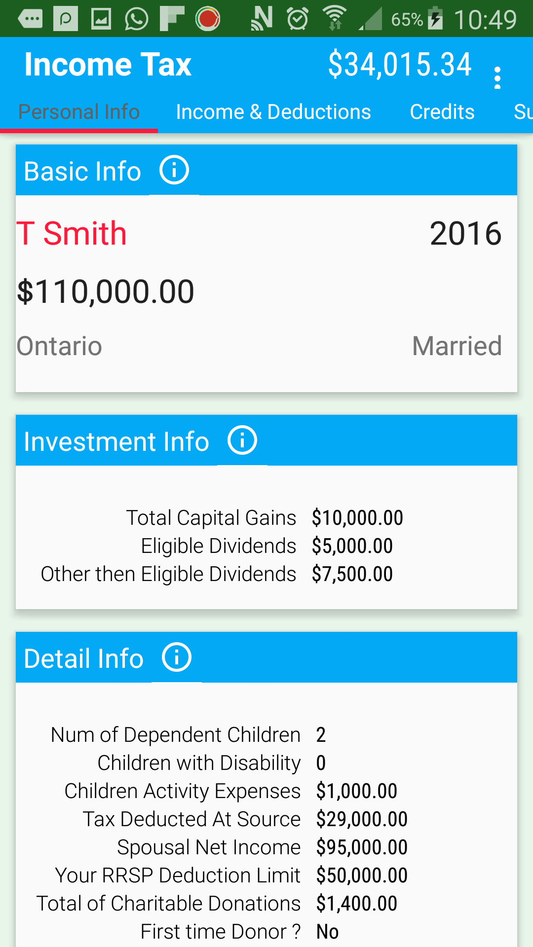 Amazon Canadian Income Tax Calculator 2016 Appstore 