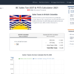 BC Sales Tax GST PST Calculator 2021 WOWA Ca