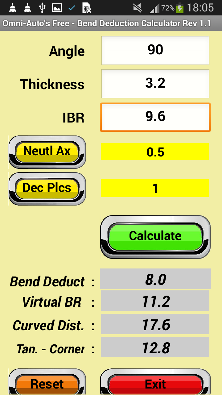 Free Bend Deduction Calculator Amazon co uk Appstore For 