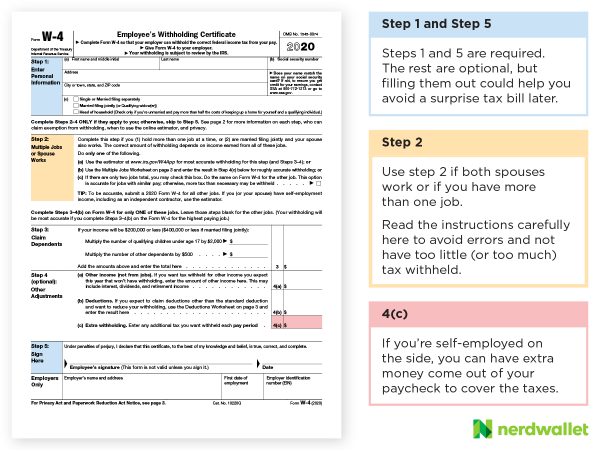 How To Fill Out Form W 4 Help Calculator FAQs For 2020 