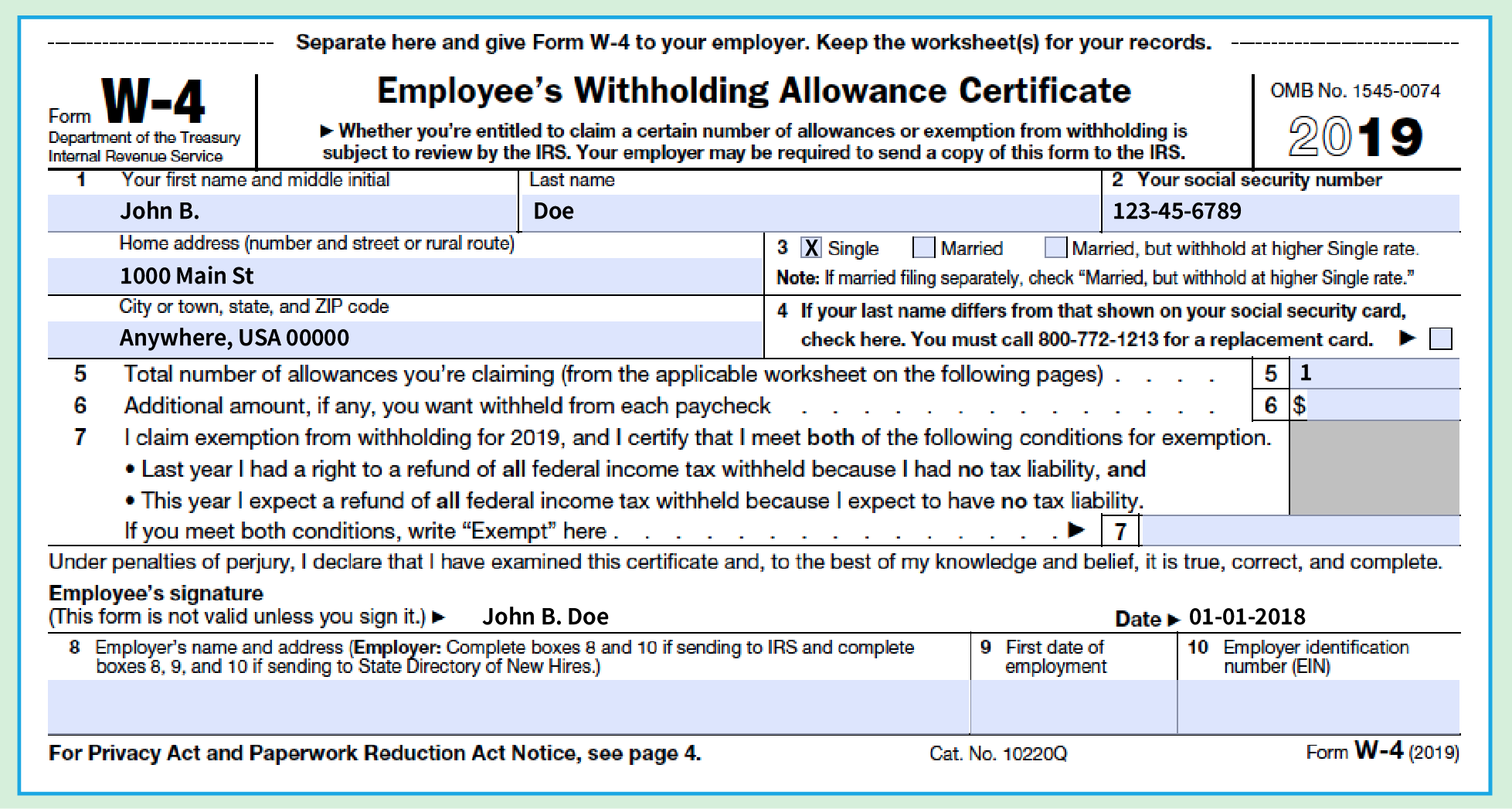 Federal Withholding Calculator W-4