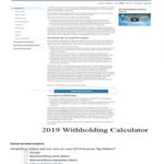 IRS Withholding Calculator Income Tax Return Irs