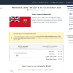 Manitoba Sales Tax GST RST Calculator 2021 WOWA Ca
