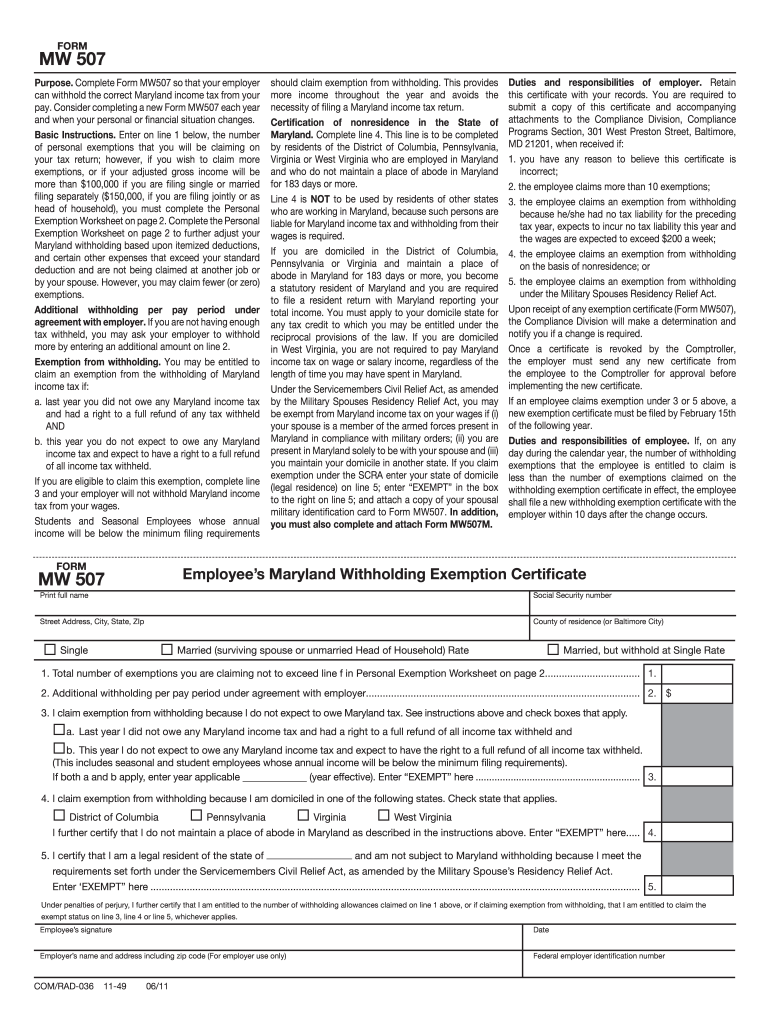 Md Form Fill Out And Sign Printable PDF Template SignNow