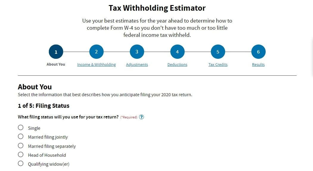 Federal Tax Refund Calculator 2021 Tax Withholding Estimator 2021
