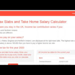 Take Home Pay Calculator And Income Tax Bands UK 2020
