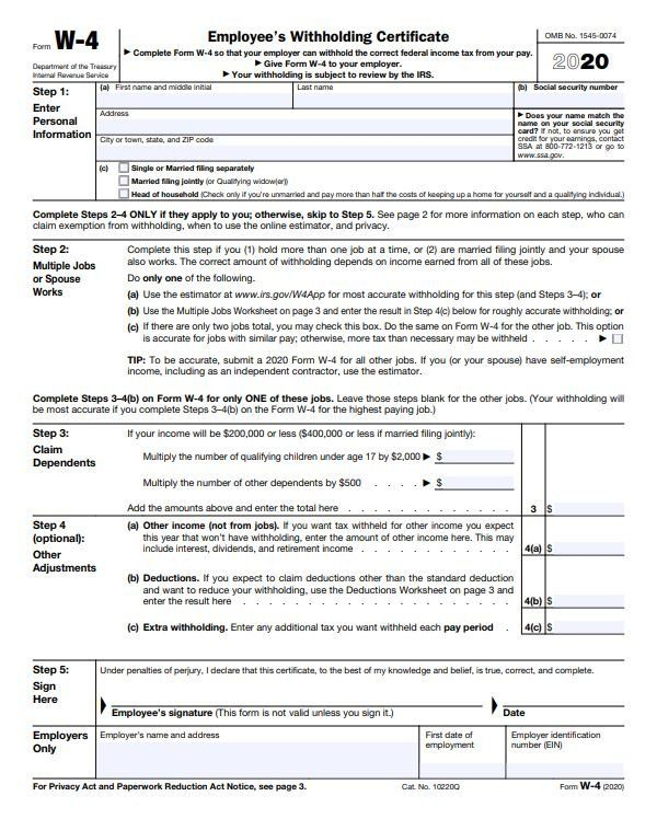 Tips For Filling Out The New W 4 Form